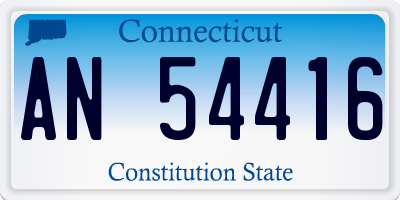 CT license plate AN54416