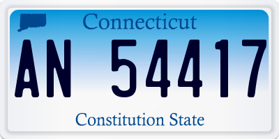 CT license plate AN54417