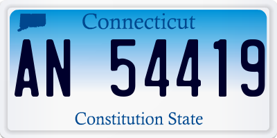 CT license plate AN54419