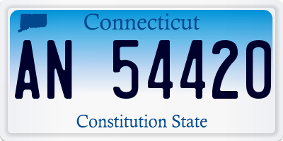 CT license plate AN54420