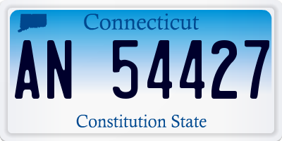 CT license plate AN54427