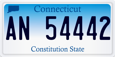 CT license plate AN54442