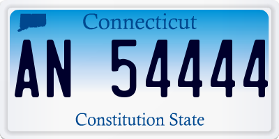 CT license plate AN54444