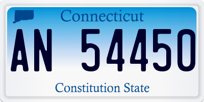CT license plate AN54450