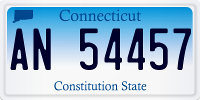 CT license plate AN54457