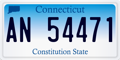 CT license plate AN54471
