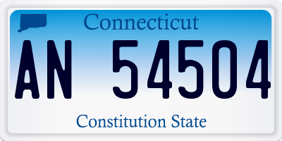 CT license plate AN54504