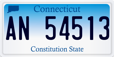 CT license plate AN54513