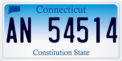 CT license plate AN54514