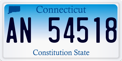 CT license plate AN54518