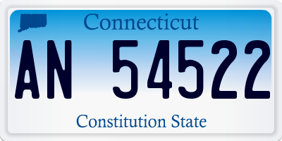 CT license plate AN54522