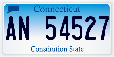 CT license plate AN54527