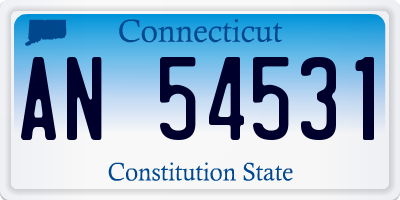CT license plate AN54531