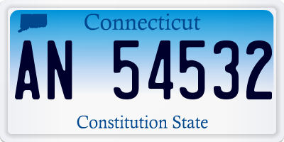 CT license plate AN54532