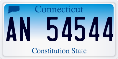 CT license plate AN54544
