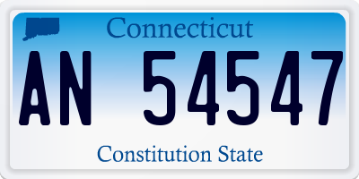 CT license plate AN54547