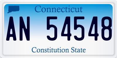 CT license plate AN54548
