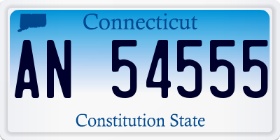 CT license plate AN54555
