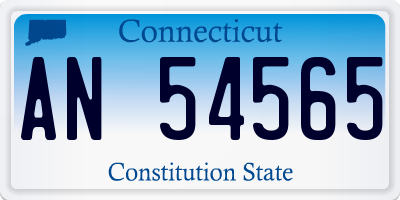 CT license plate AN54565