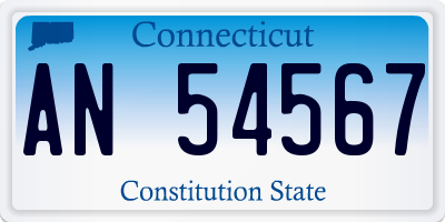 CT license plate AN54567