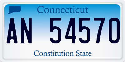 CT license plate AN54570