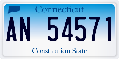CT license plate AN54571