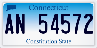 CT license plate AN54572