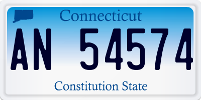 CT license plate AN54574