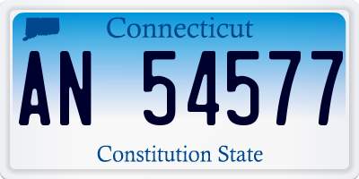 CT license plate AN54577