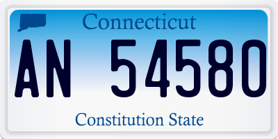 CT license plate AN54580