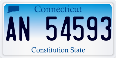 CT license plate AN54593