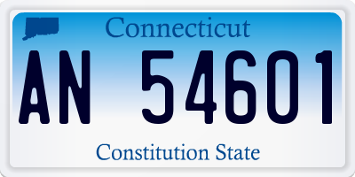 CT license plate AN54601