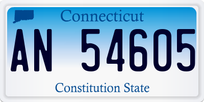 CT license plate AN54605