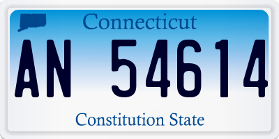 CT license plate AN54614
