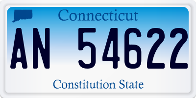 CT license plate AN54622