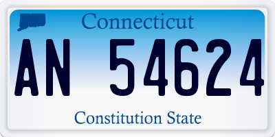 CT license plate AN54624