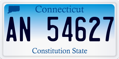 CT license plate AN54627