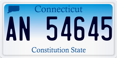 CT license plate AN54645