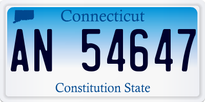 CT license plate AN54647