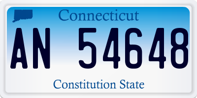 CT license plate AN54648