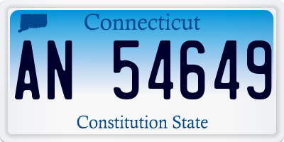 CT license plate AN54649