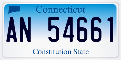 CT license plate AN54661