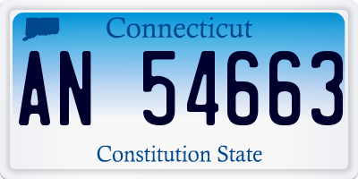 CT license plate AN54663