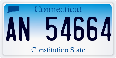 CT license plate AN54664