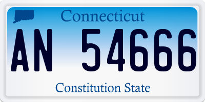 CT license plate AN54666