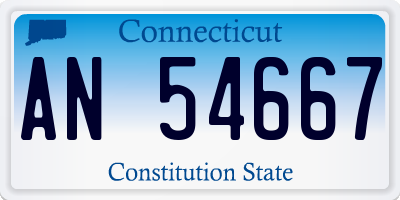 CT license plate AN54667