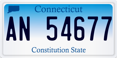 CT license plate AN54677