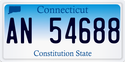 CT license plate AN54688