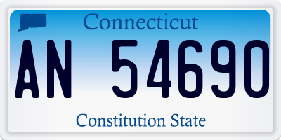 CT license plate AN54690