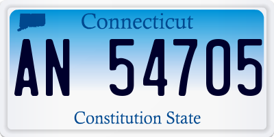 CT license plate AN54705